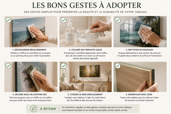 Comment entretenir un tableau décoratif pour qu'il conserve toute sa beauté ?