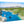 Acrylic photo print featuring a vivid harbor scene with yachts on turquoise water and green hills.