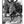 Black and white acrylic photo print featuring a joyful statue with arms raised in a park setting