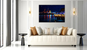 Nocturne Portuaire - Tableau plexiglas photographie ESPOIR PHOTOS