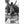Black and white photo of Polynesian statue with arms raised, outdoor park, lush trees