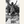 Black and white photo of Polynesian statue with arms raised, outdoor setting, palm tree nearby.