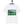 White organic cotton unisex t-shirt with tropical beach and palm trees printed graphic