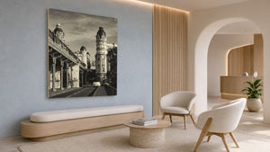 Bir-Hakeim | Tableau en bois Paris noir et blanc